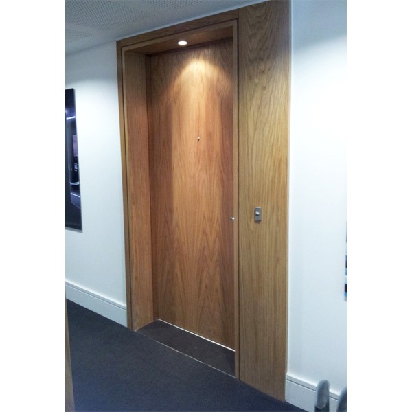 American White Oak PAS24 Front Entrance Doorsets with Side Portals at Clapham One, London