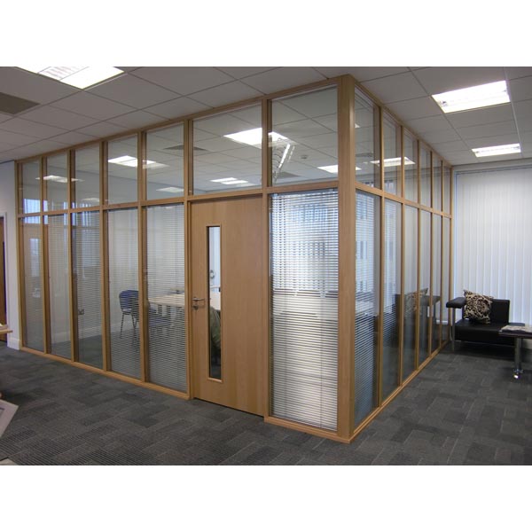 Glazed Screens with integral blinds at an Office Development, Broad Street, Sheffield