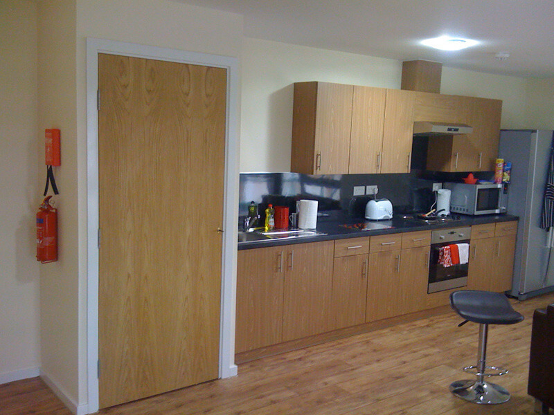 American White Oak Veneer Kitchen Cupboard Doorsets at Orwell Quay, Ipswich