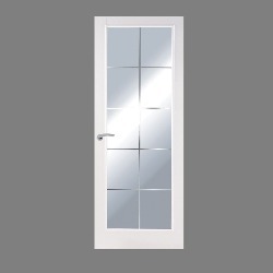 1 Panel Chrome Leaded Glazed