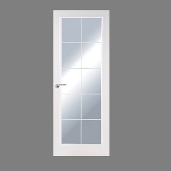 1 Panel White Leaded Glazed