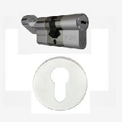 Master-Keyed 3 Star Cylinder & Turn with a Standard Escutcheon