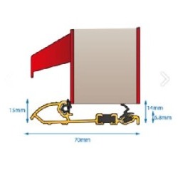 Wheelchair 15x70x6mm Threshold
