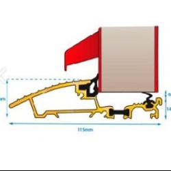 Wheelchair 25x115x14mm Threshold