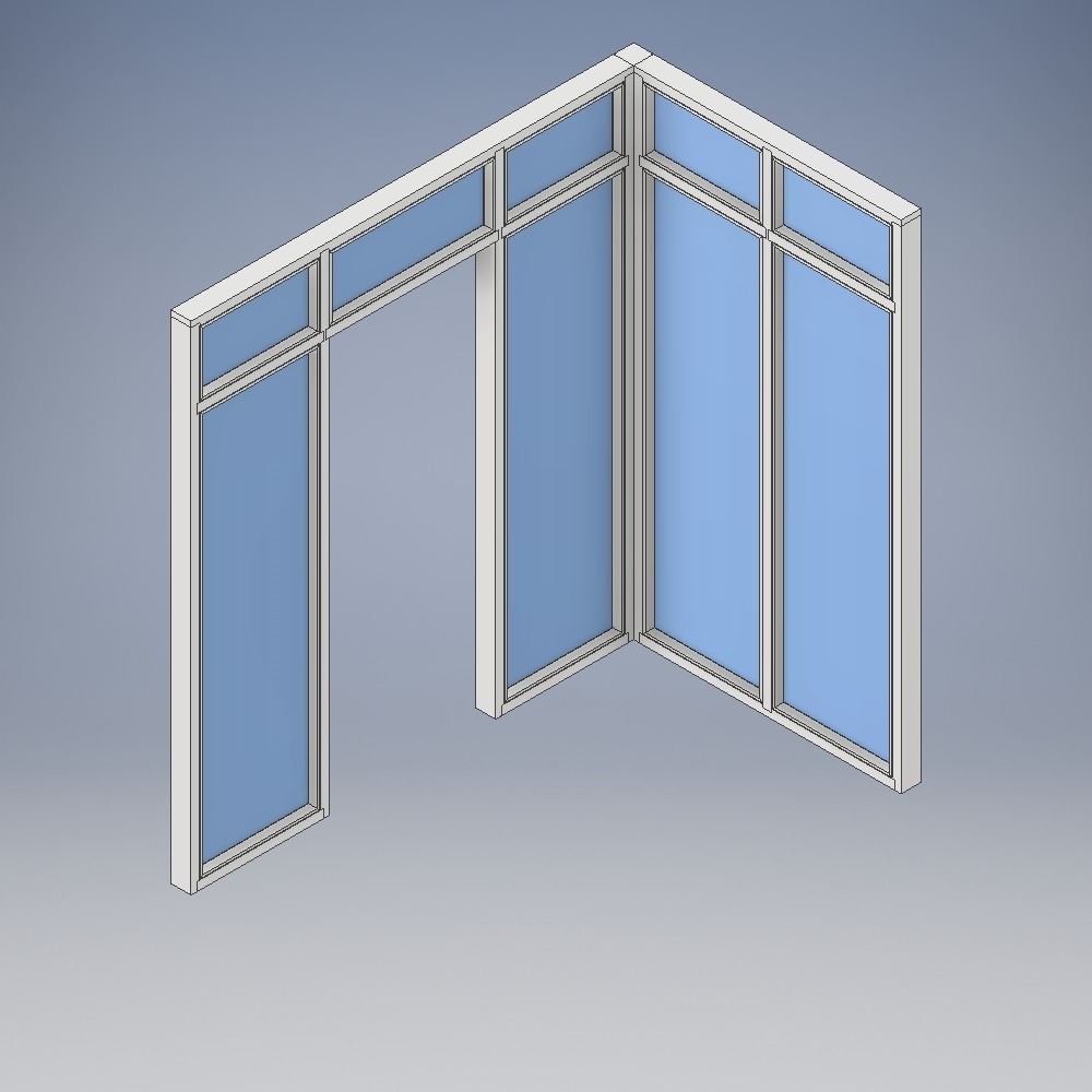 Doorsets with Multi-Pane Corner Screens