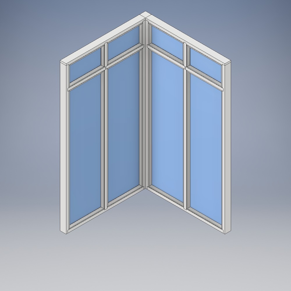 Multi-Pane Corner Screen